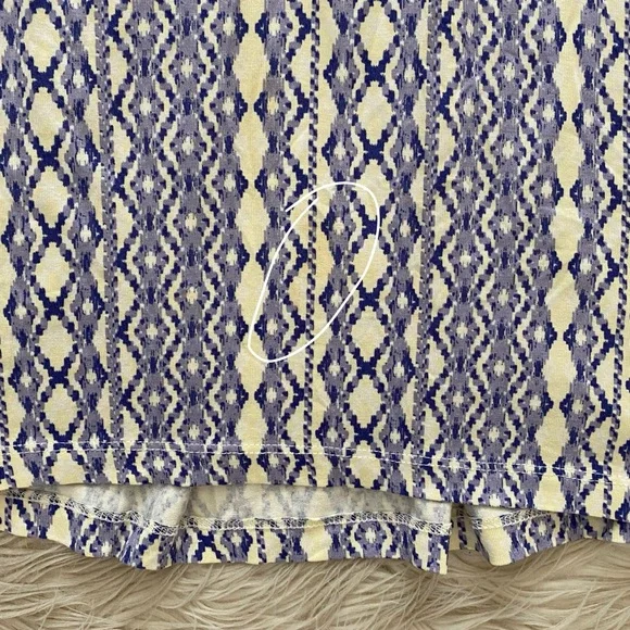 Seraphine Purple Yellow Geometric Short Sleeve Aztec Front Twist Maternity Dress - Picture 15 of 15